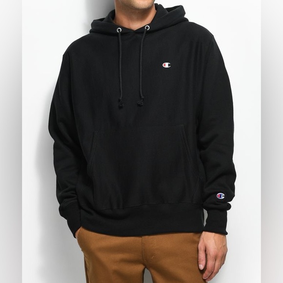 Black Champion Hoodie Boys Small - Picture 1 of 5